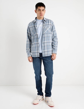 Jeans straight Aéropostale lavado stone wash para hombre