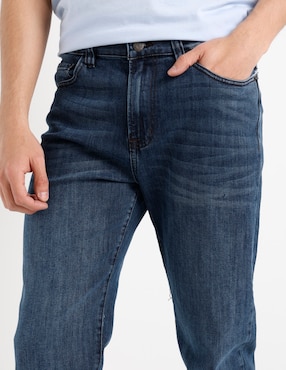 Jeans straight Aéropostale lavado stone wash para hombre
