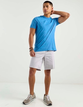 Bermuda Aéropostale de gabardina para hombre