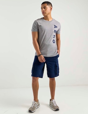 Bermuda Aéropostale de gabardina para hombre