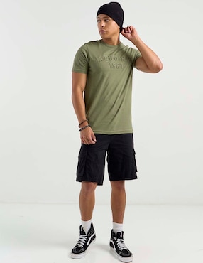 Bermuda Aéropostale de gabardina para hombre