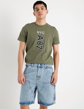 Bermuda Aéropostale de mezclilla para hombre