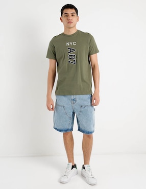 Bermuda Aéropostale de mezclilla para hombre