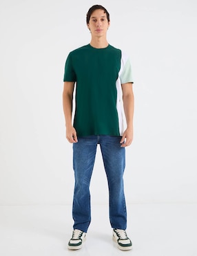 Jeans straight Aéropostale lavado stone wash para hombre