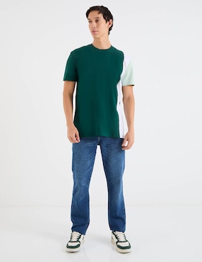 Jeans straight Aéropostale lavado stone wash para hombre
