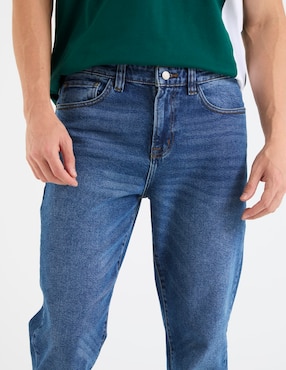 Jeans straight Aéropostale lavado stone wash para hombre