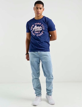 Jeans straight Aéropostale lavado claro para hombre