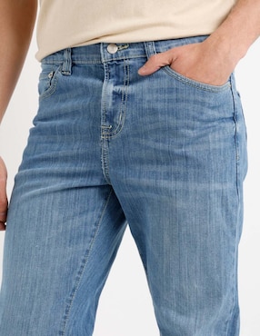 Jeans straight Aéropostale lavado bleach para hombre