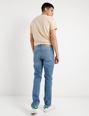 Jeans straight Aéropostale lavado bleach para hombre