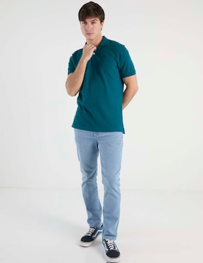 Jeans slim Aéropostale lavado stone wash para hombre