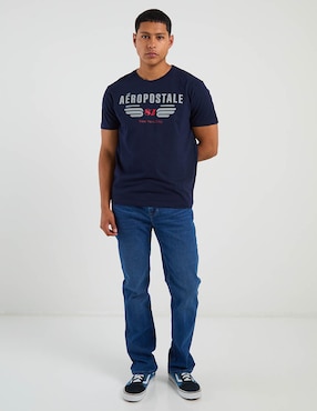 Jeans straight Aéropostale lavado obscuro para hombre