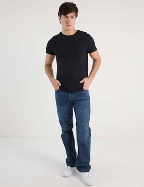 Jeans straight Aéropostale lavado whisker para hombre