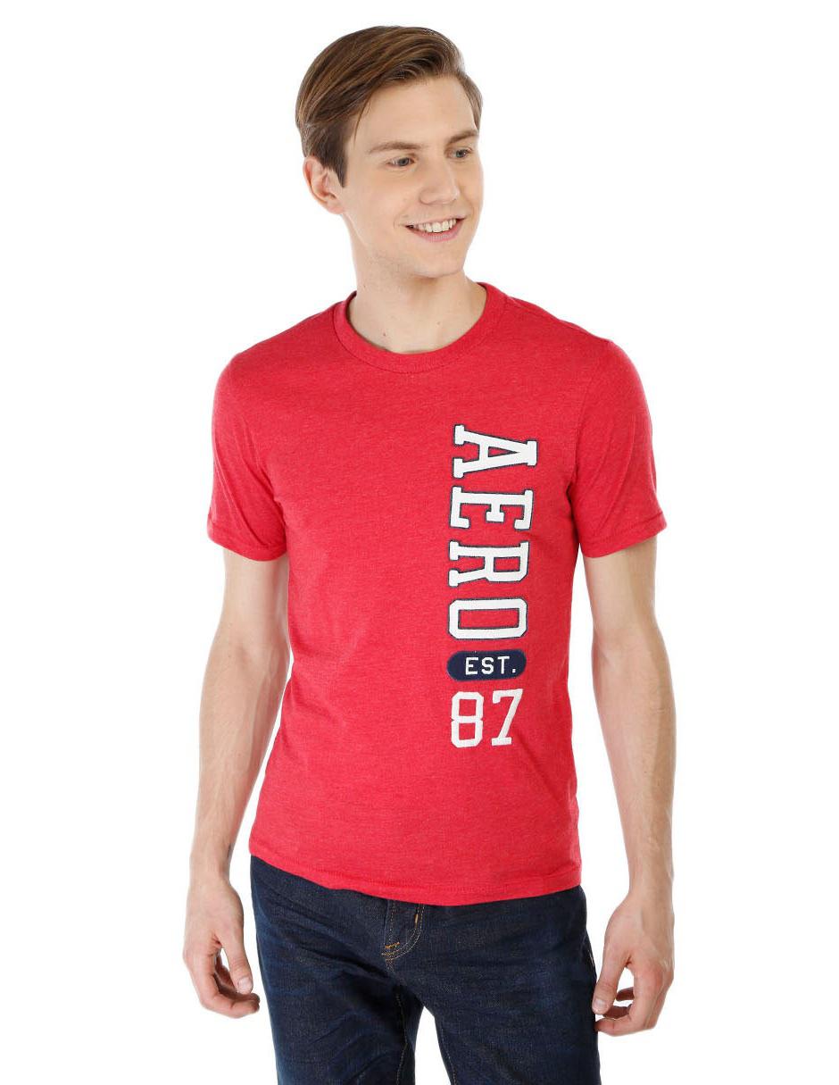 Playera Aéropostale cuello redondo algodón roja en Liverpool