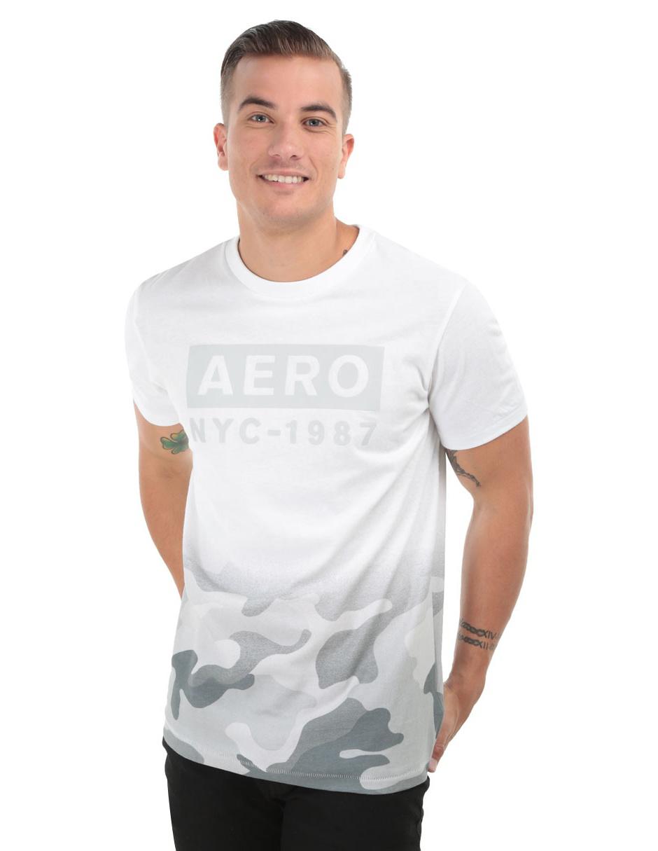 Playera Aéropostale cuello redondo algodón blanca en Liverpool
