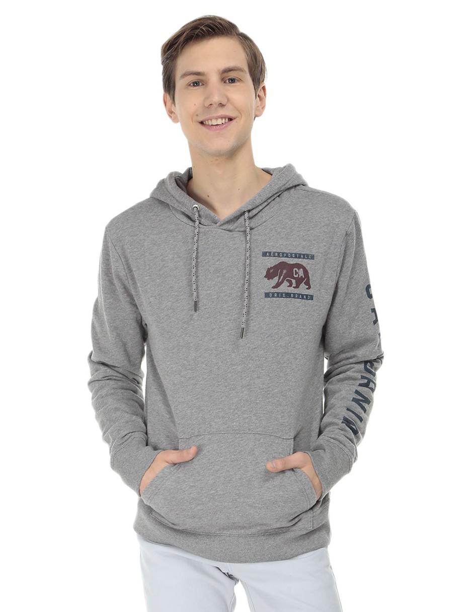Sudadera Aéropostale cuello redondo gris medio jaspeada en Liverpool