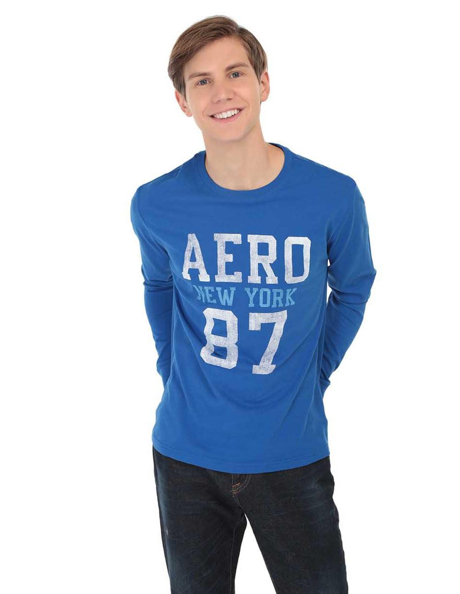 Playera Aéropostale cuello redondo manga larga algodón en Liverpool