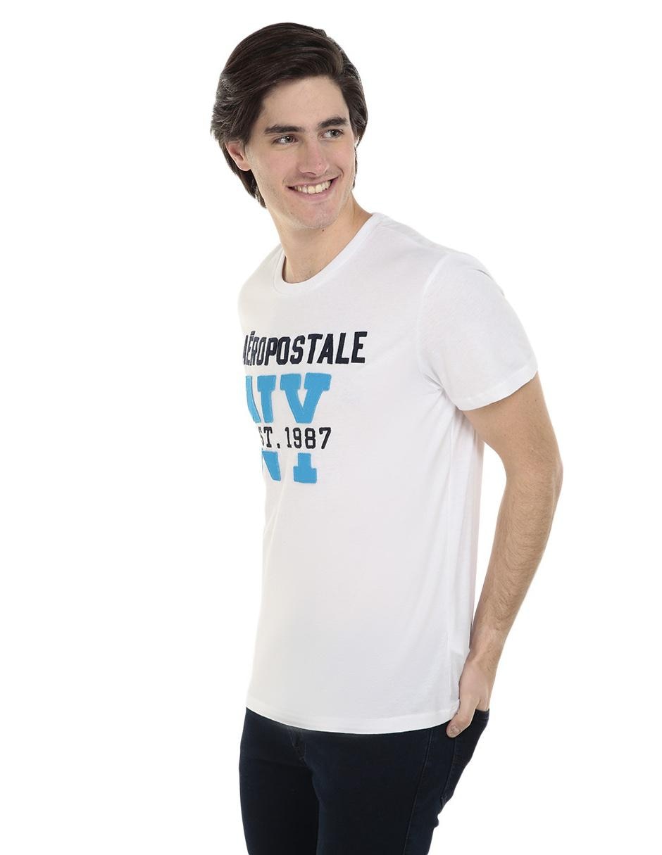 Playera Aéropostale cuello redondo blanca en Liverpool