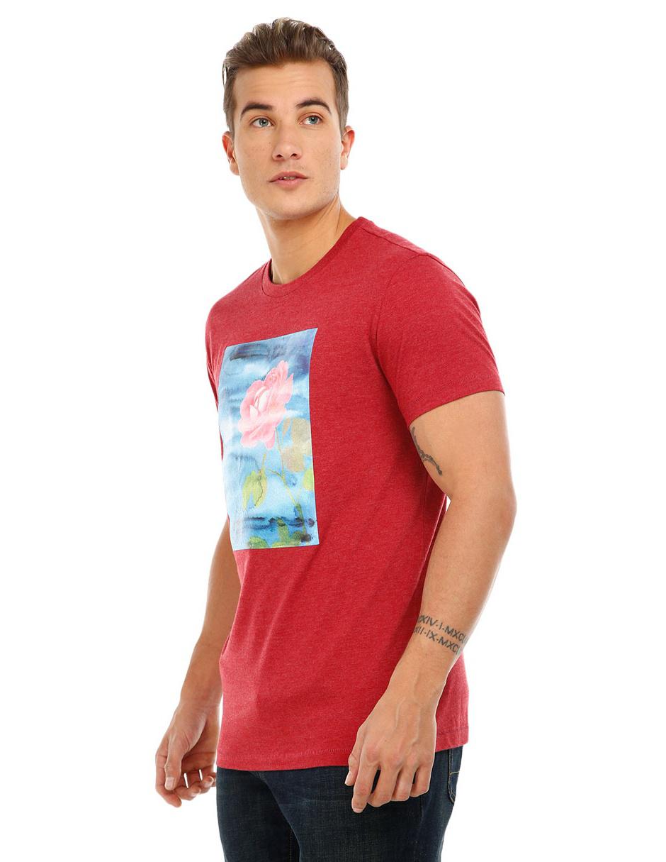 Playera Aéropostale corte regular fit cuello redondo roja en Liverpool