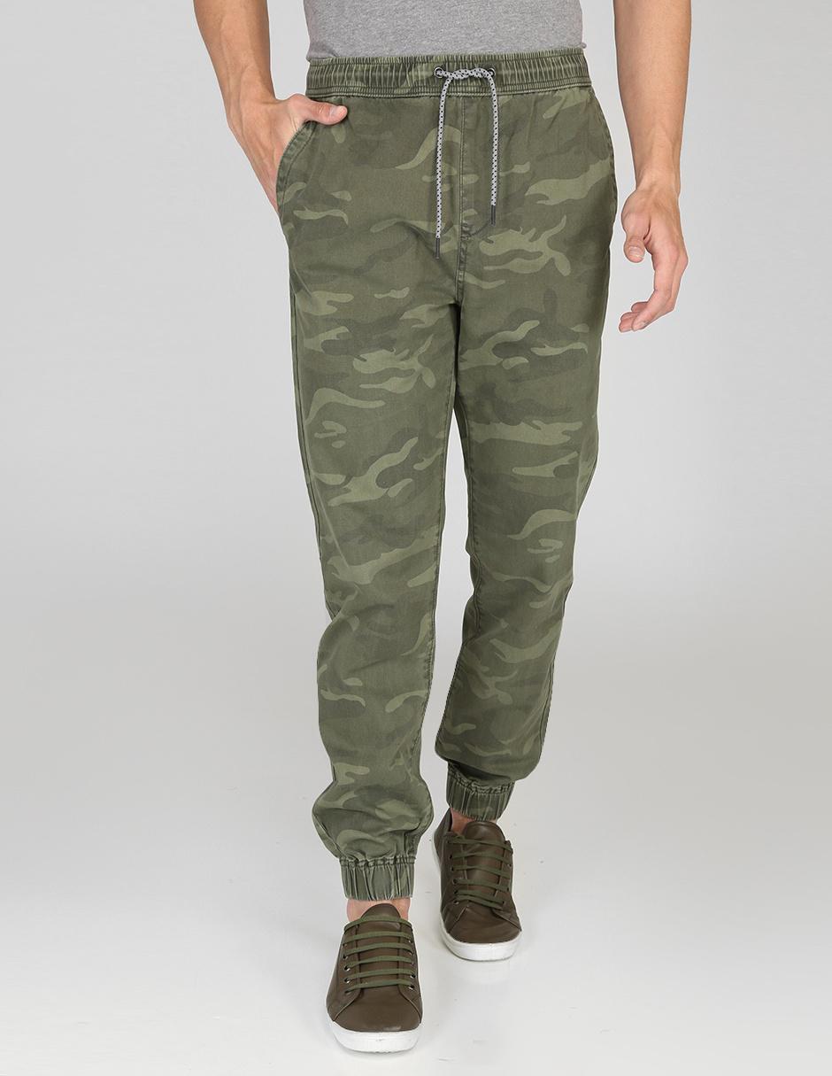 Pantalón casual Aéropostale corte slim verde obscuro con diseño camuflaje  en Liverpool