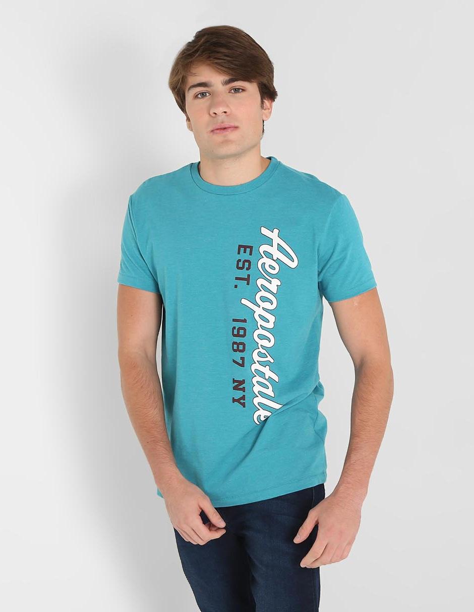 Playera Aéropostale cuello redondo azul estampada en Liverpool