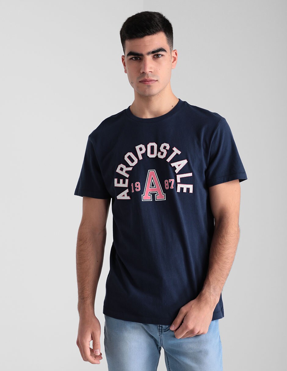 Playera Aéropostale cuello redondo estampado logo para hombre en Liverpool