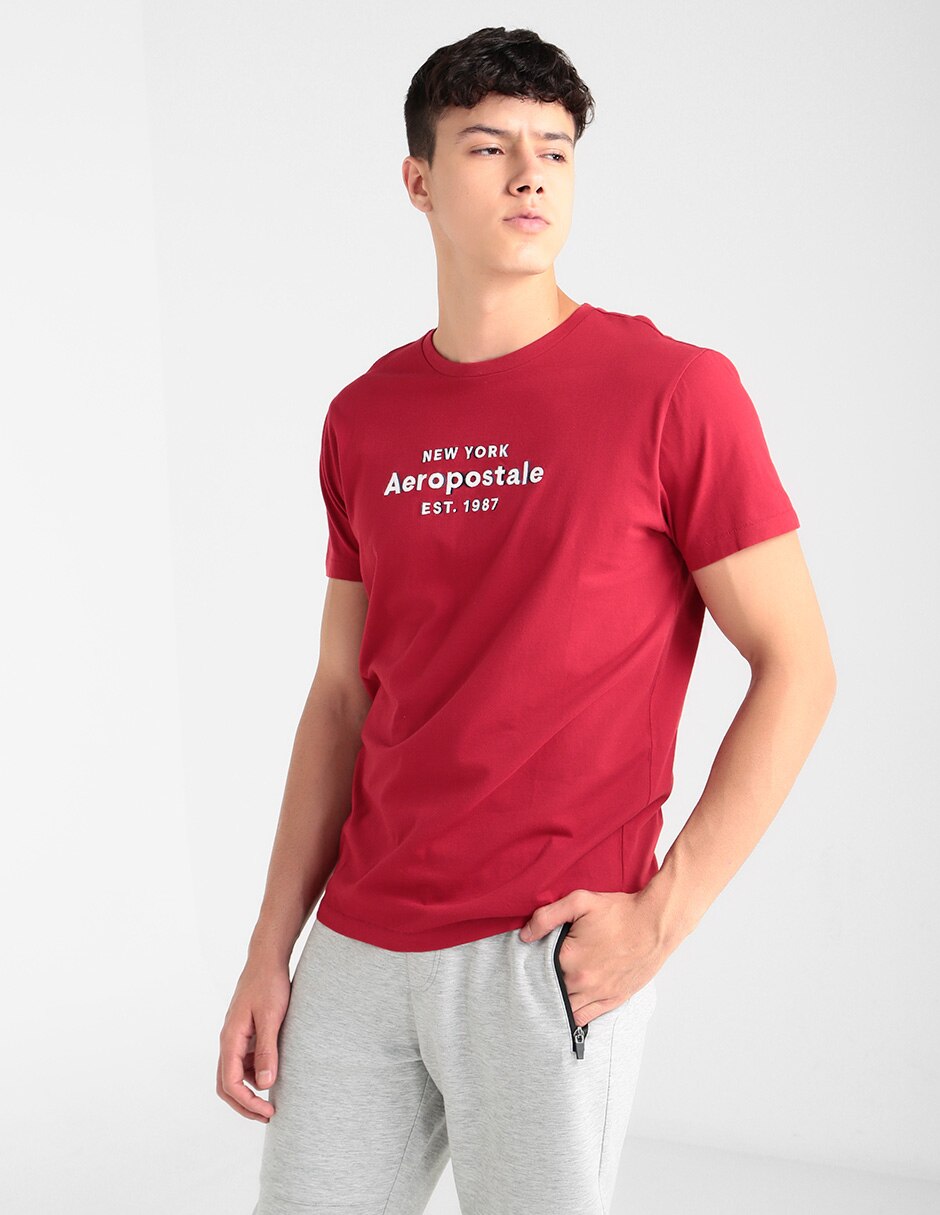 Playera Aéropostale cuello redondo estampado logo para hombre en Liverpool