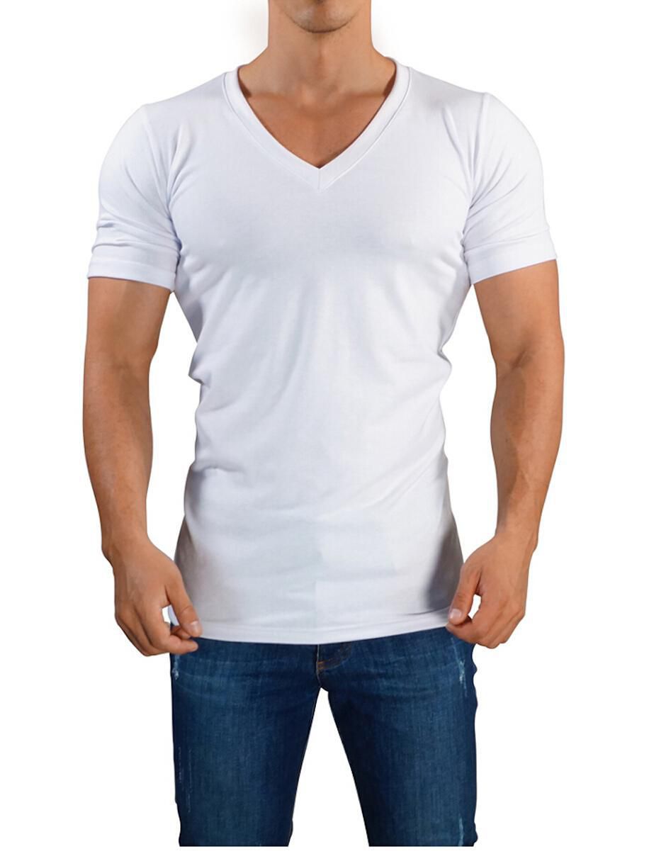 Playera cuello v para hombre 3