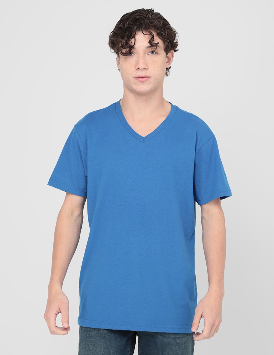 Playera cuello V para hombre