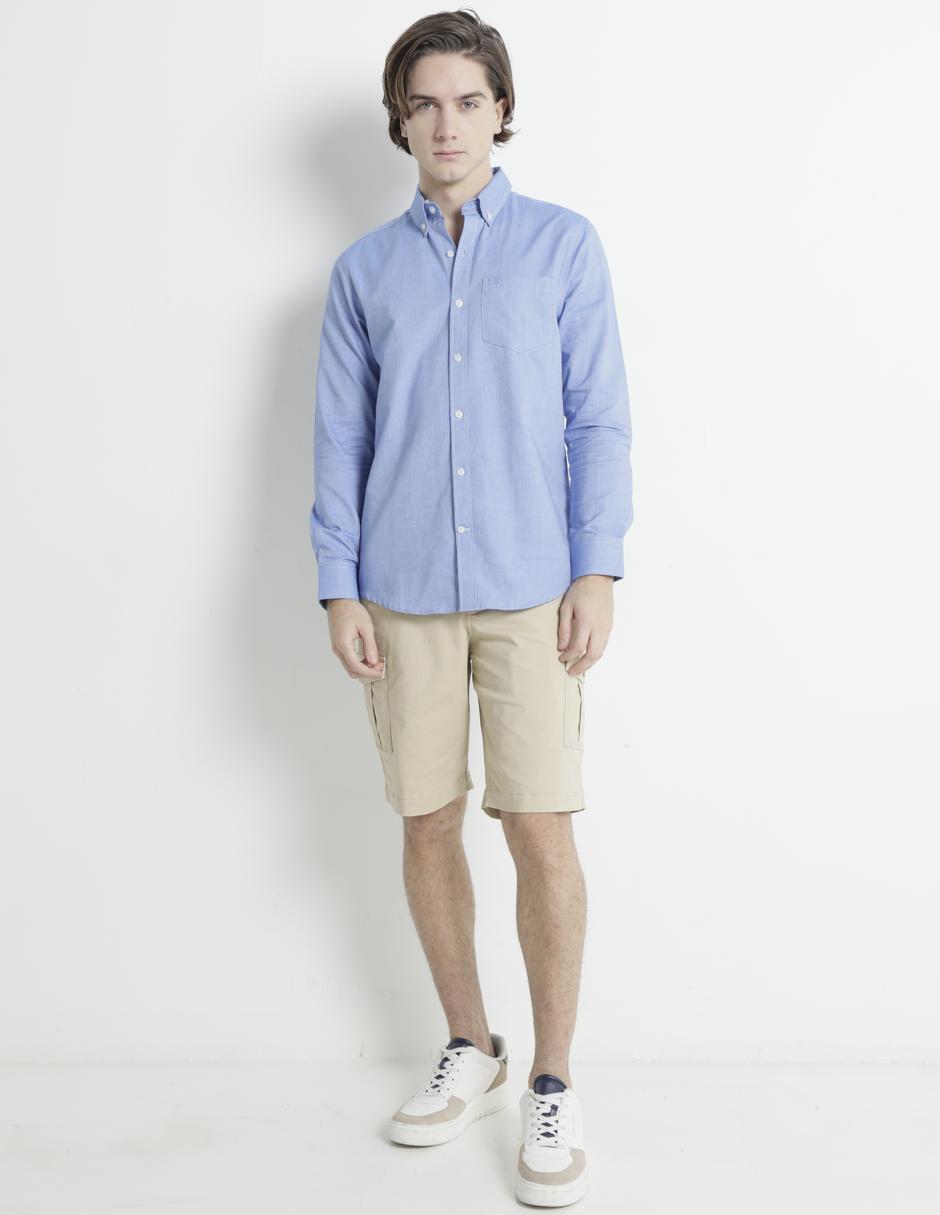 Camisa casual de algodón manga larga para hombre 3
