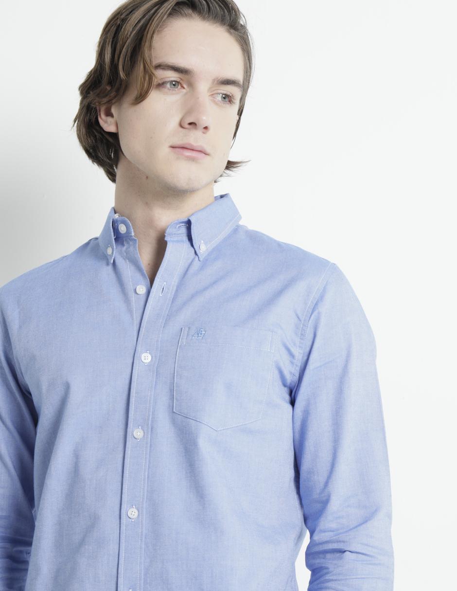 Camisa casual de algodón manga larga para hombre 4