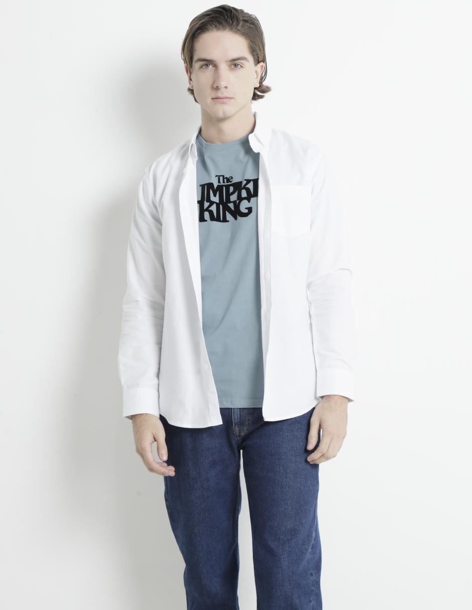 Camisa casual de algodón manga larga para hombre Camisa casual de algodón manga larga para hombre