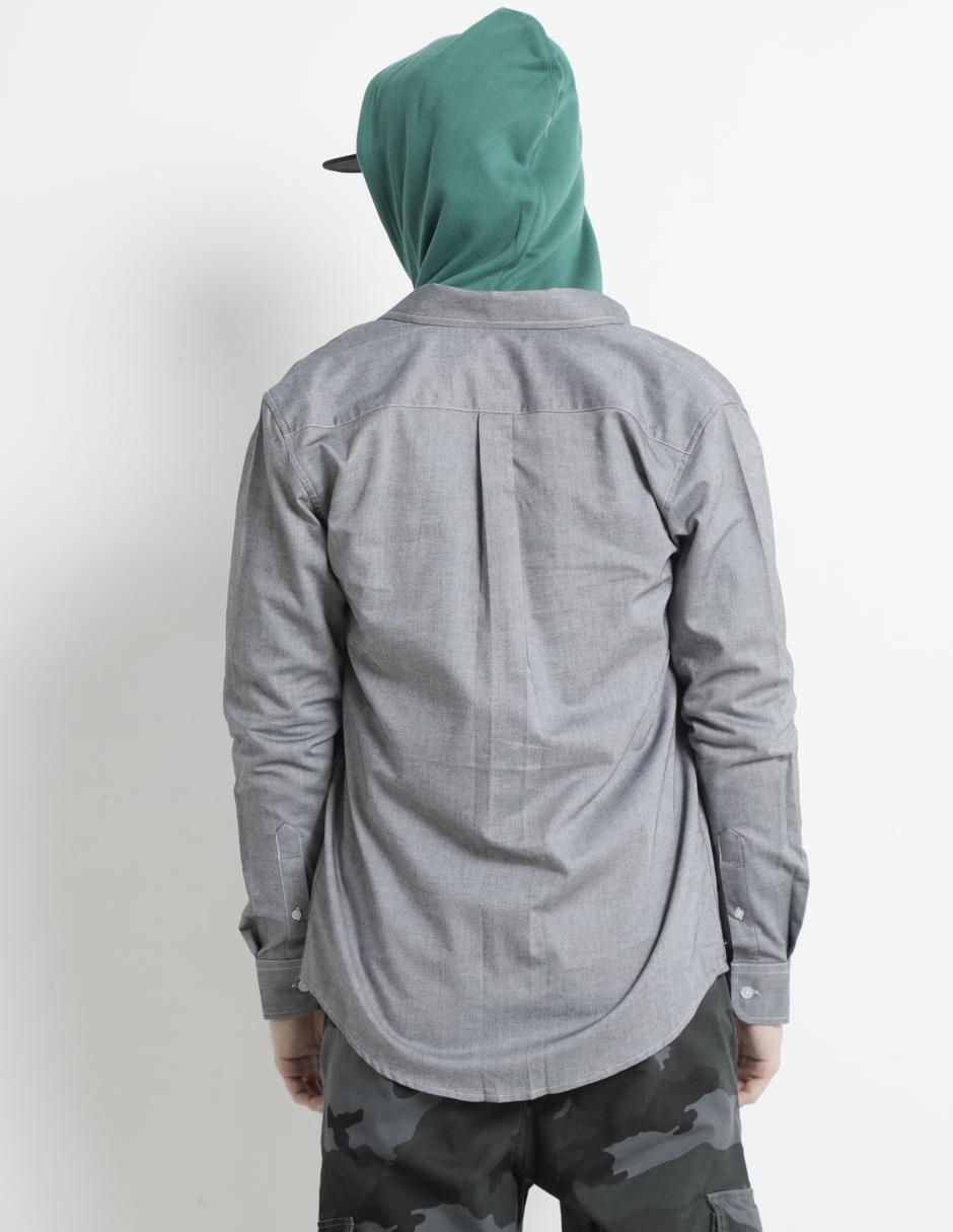 Camisa casual de algodón manga larga para hombre 2