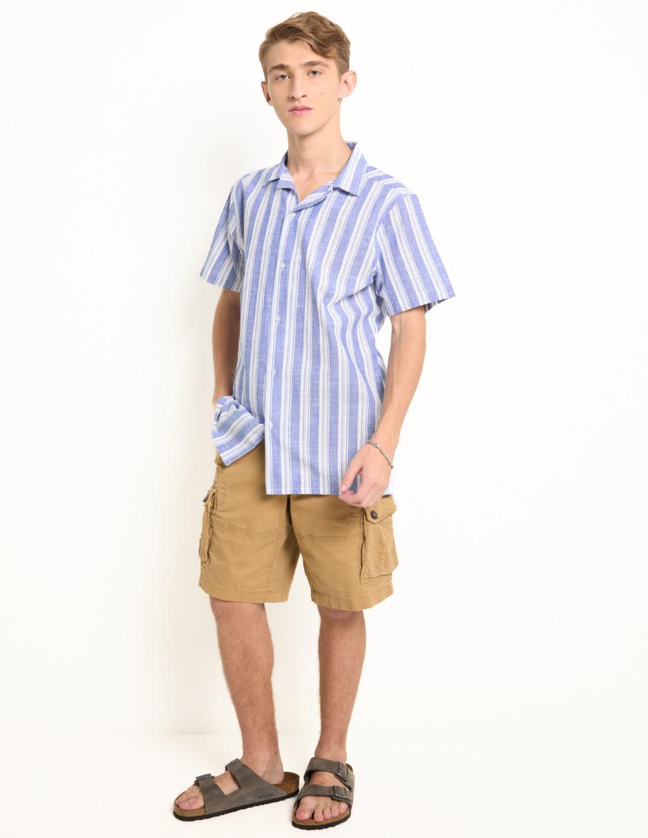 Camisa casual de algodón manga corta para hombre 3