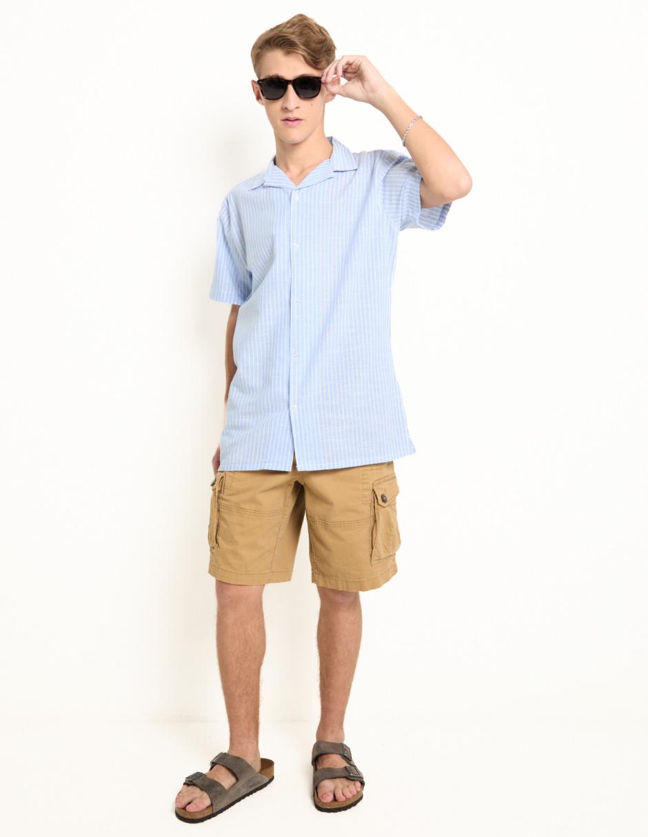 Camisa casual de algodón manga corta para hombre 2
