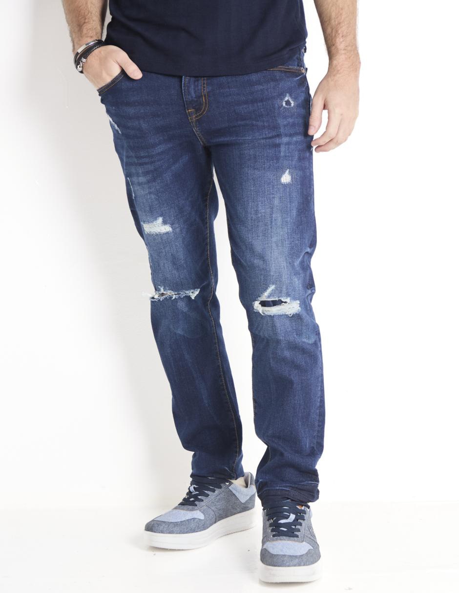 Jeans slim Aéropostale lavado stone wash para hombre Liverpool
