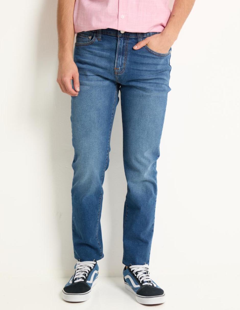 Jeans slim deslavado para hombre