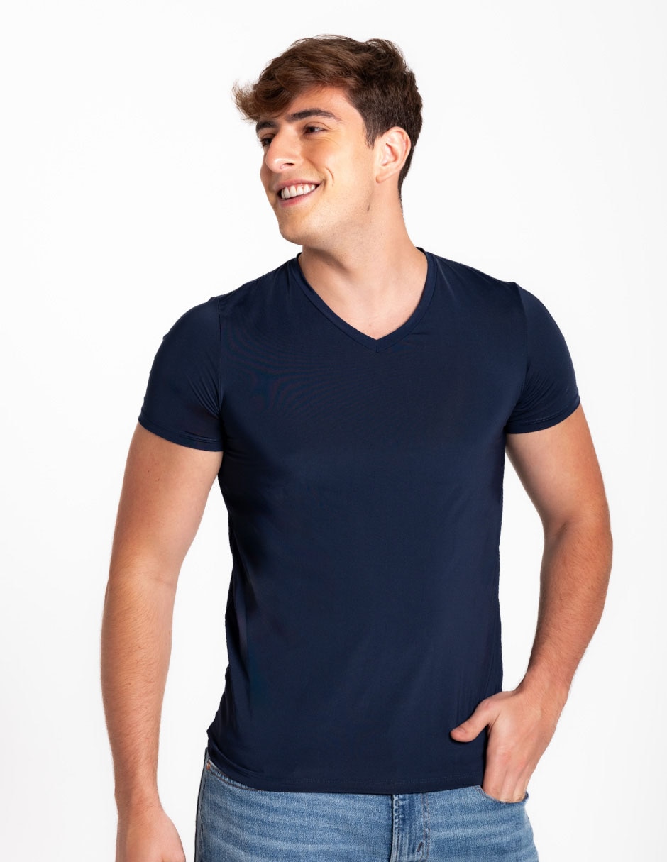 Playera cuello V para hombre