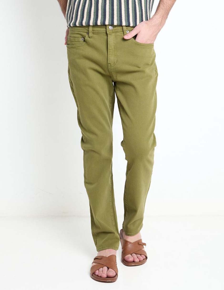 Pantalón slim de algodón para hombre