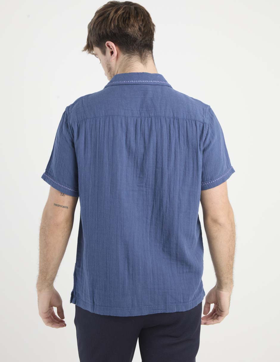 Camisa casual de algodón manga corta para hombre 2