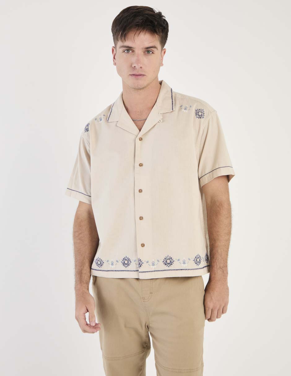 Camisa casual de algodón manga corta para hombre 1