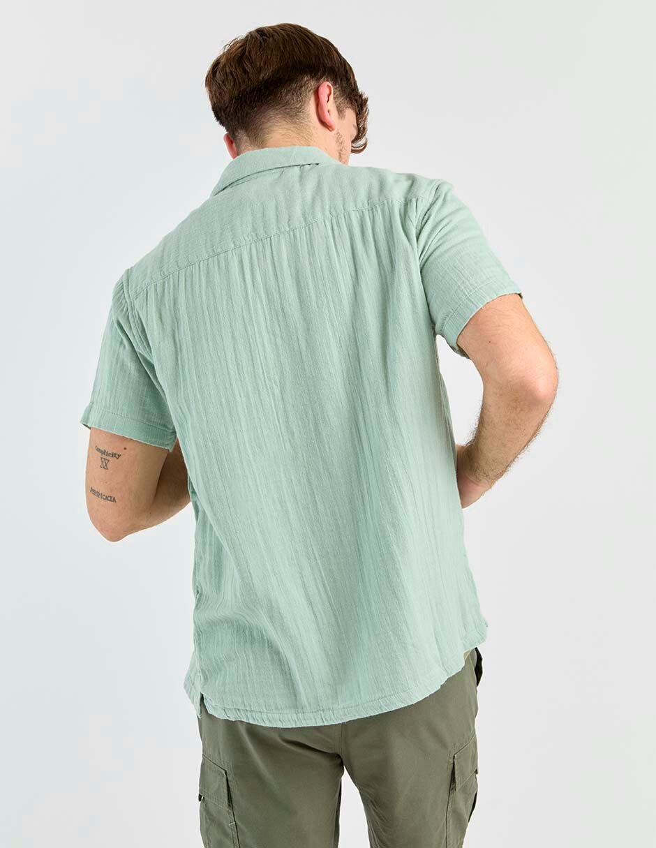 Camisa casual de algodón manga corta para hombre 2