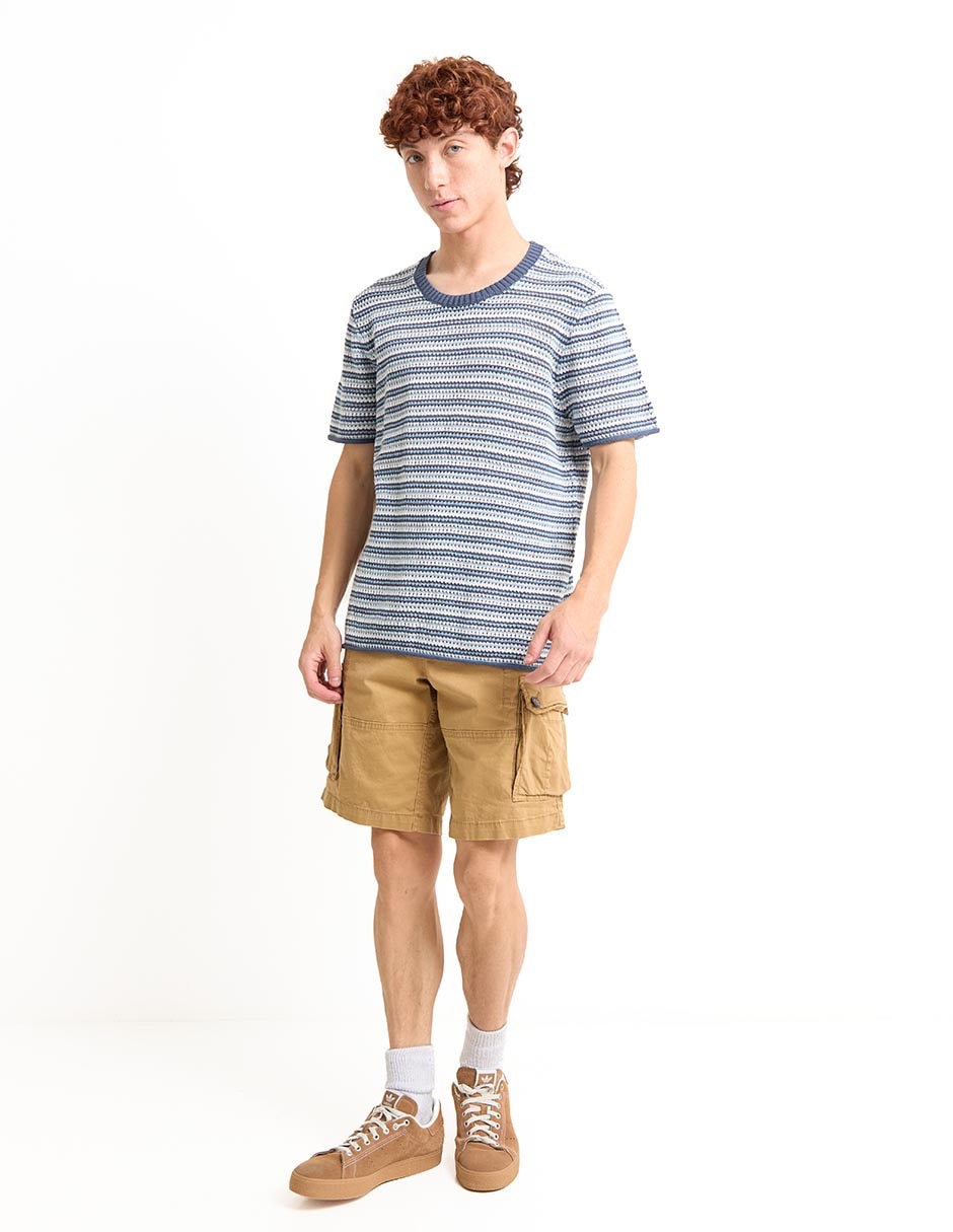 Camisa casual de algodón manga corta para hombre 3