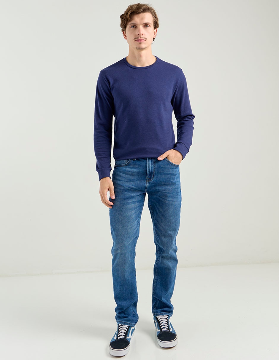Jeans straight Aéropostale lavado medio para hombre 3
