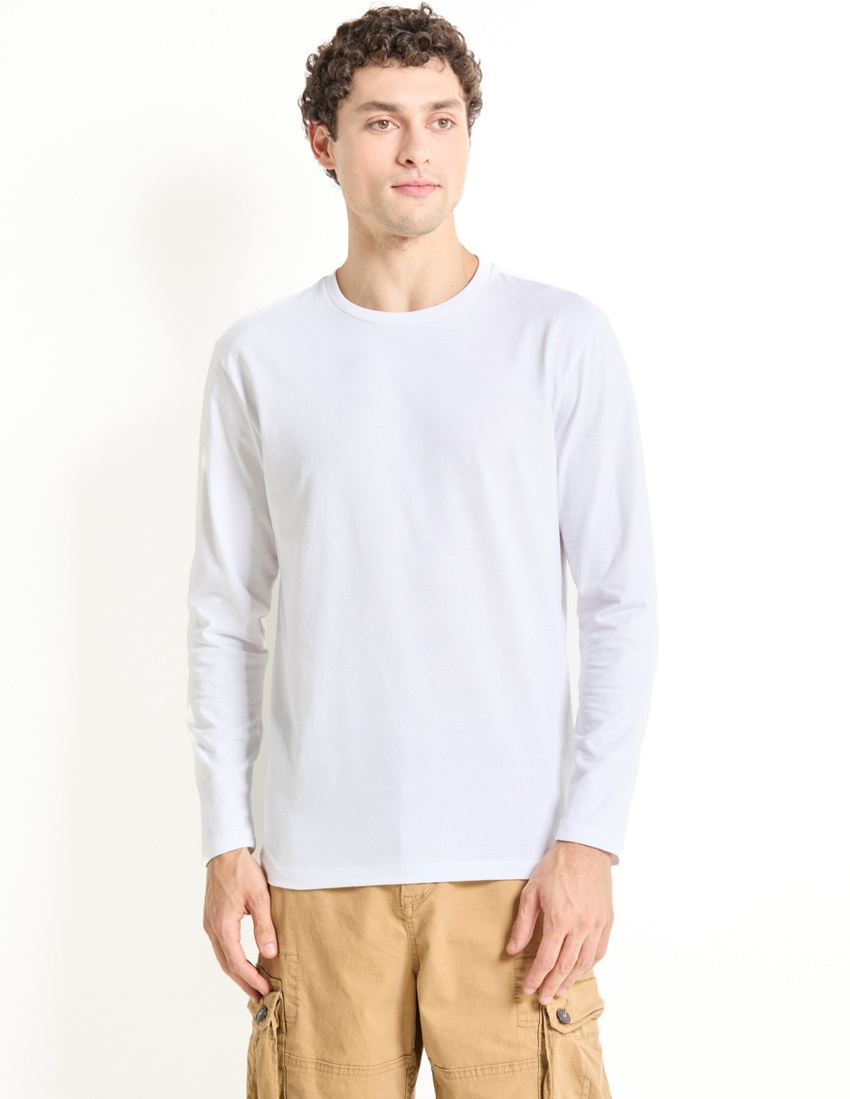 Playera cuello redondo para hombre