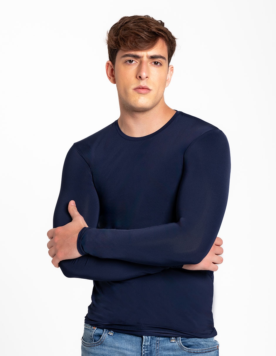 Playera exterior cuello redondo para hombre