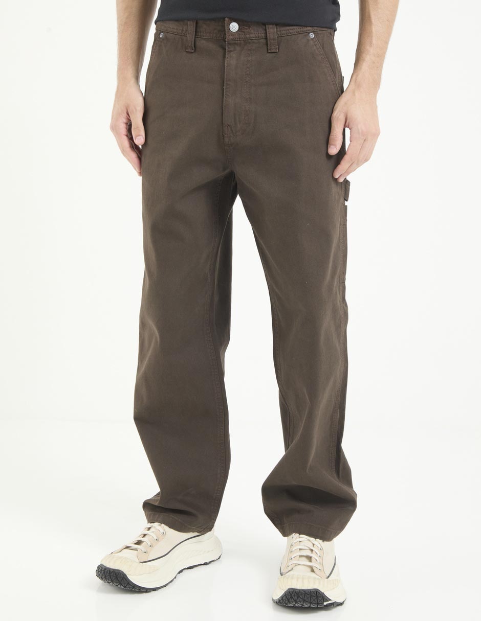 Pantalón cargo regular de algodón para hombre