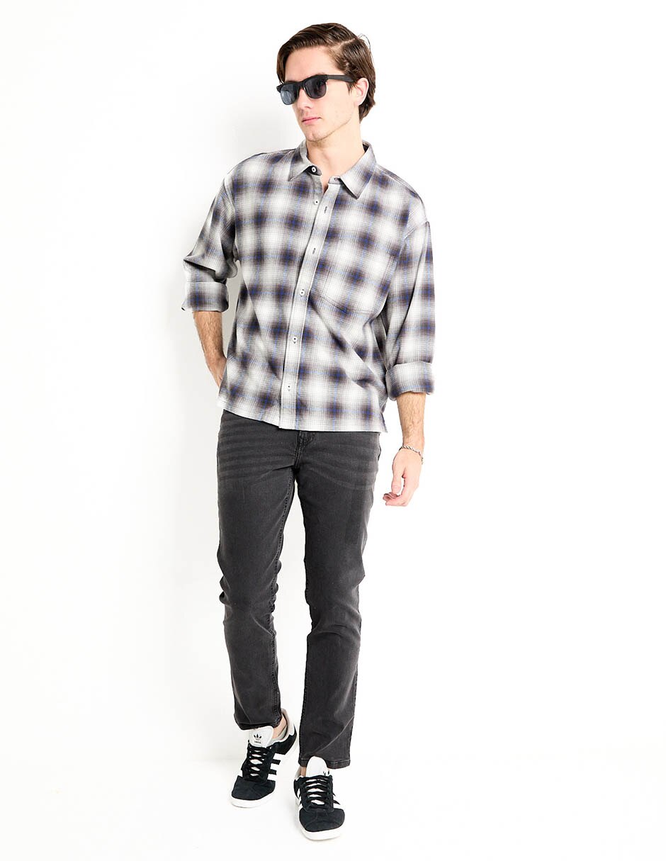 Camisa casual de algodón manga larga para hombre 3