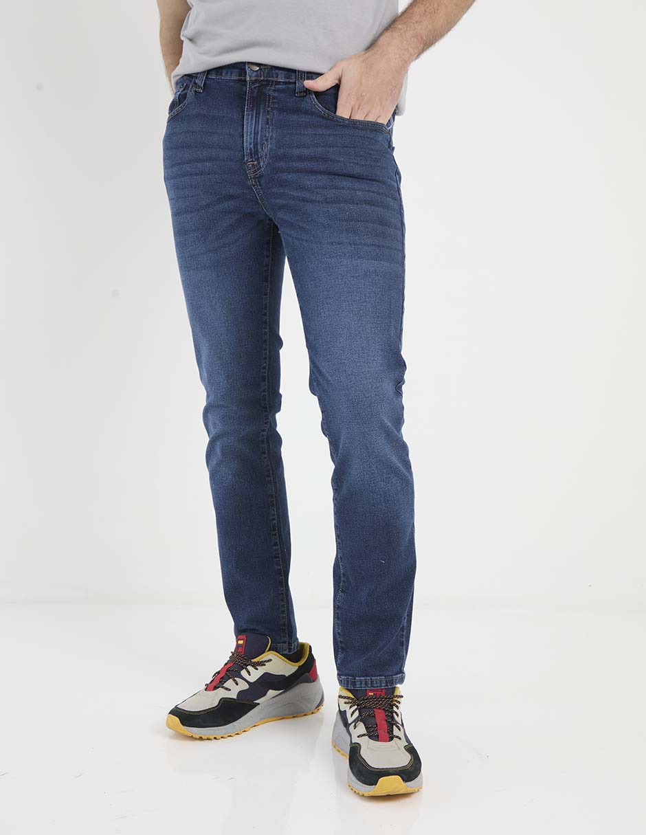 Jeans slim lavado stone wash para hombre