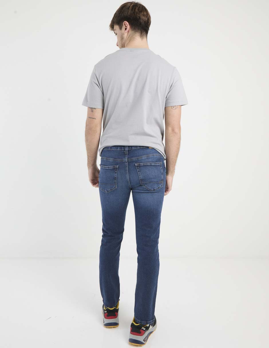 Jeans slim lavado stone wash para hombre 2