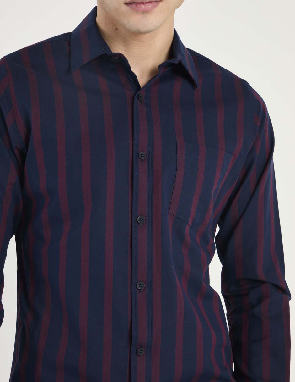 Camisa casual de algodón manga larga para hombre 4